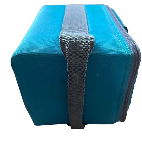 Case Logic Vintage CD Teal & Gray Zipper Travel Case - Picture 6 of 9